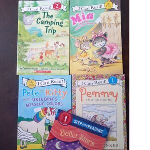 Set of 5 Step into Reading/Ready Levels Paperback Children's Books